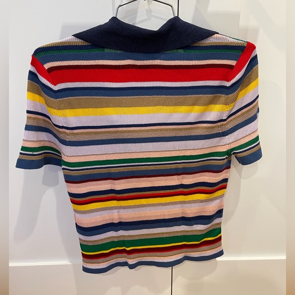 New (with tag) Alice + Olivia striped collared top - Picture 2 of 3